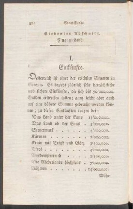 Siebenter Abschnitt. Finanzzustand.