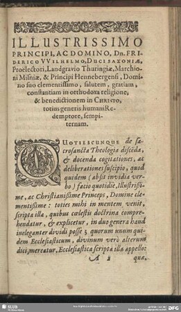 Praefatio [et Dedicatio]