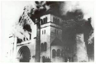 Baden-Baden, BAD; Synagogenbrand, Außenansicht