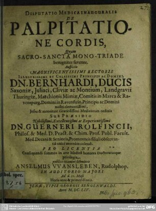 De palpitatione cordis