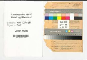 Entnazifizierung Heinz Ledor, geb. 30.05.1906 (Schlossermeister)