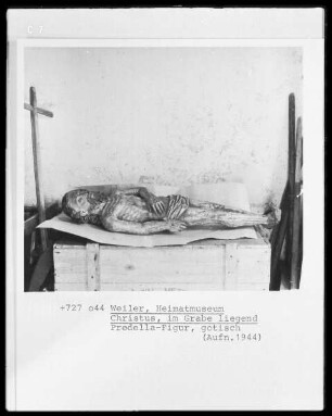 Christus, im Grab liegend (Predella-Figur, gotisch)
