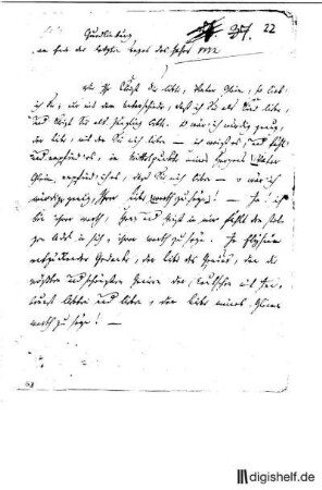 22: Brief von Wilhelm Heinse an Johann Wilhelm Ludwig Gleim