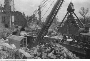 Dresden, Grunaer Straße. Wohnblocks, Baubeginn, Juni 1951