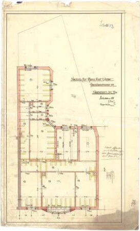 Billing, Hermann; Karlsruhe, Amalienstr. 67; Haus Walter - Werkplan 3 und 4. OG (Grundriss)