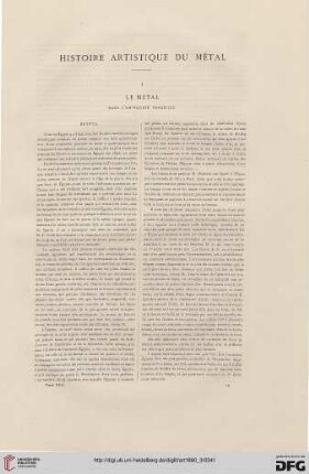 6: Histoire artistique du métal