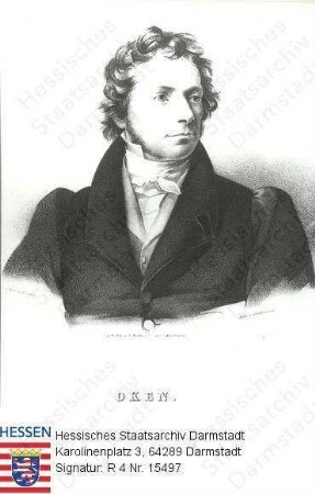 Oken, Lorenz Prof. (1779-1851) / Porträt, Brustbild, mit Bildlegende