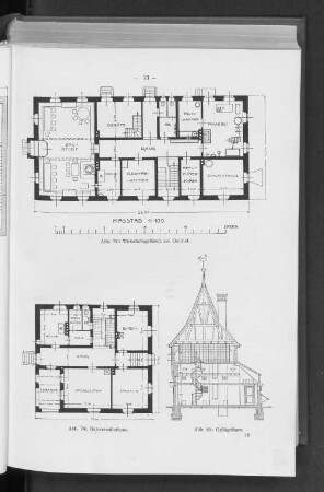 Abb. 78: Wirtschaftsgebäude am Gutshof. Abb. 79: Gutsverwalterhaus. Abb. 80: Geflügelhaus.