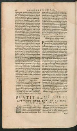 Beati Theodoreti Episcopi Cyri, Ecclesiasticae Historiae Liber Quartus.