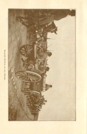 Russische Artillerie auf dem Marsche
