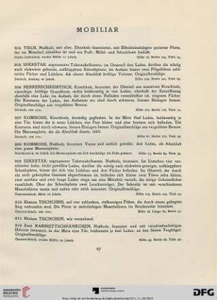 Mobiliar (Nr. 204-247)