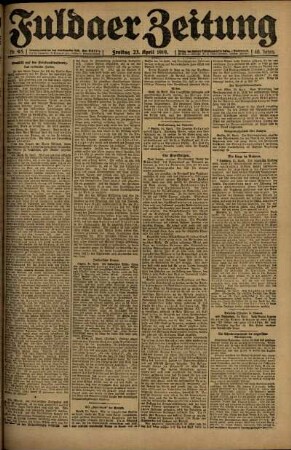 Ausgabe vom Freitag, den 25. April 1919.