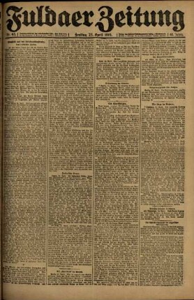 Ausgabe vom Freitag, den 25. April 1919.