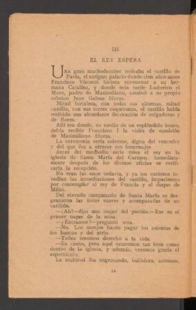 III - El rey espera