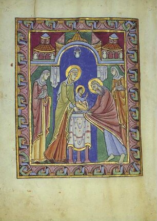 Albani-Psalter & Psalter der Christina von Markyate — S. 28 - Darbringung des Christuskindes im Tempel
