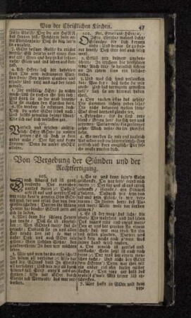 Von Vergebung der Sünden und der Rechtfertigung.