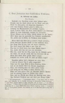 C. Das Zeitalter der klassischen Dichtung