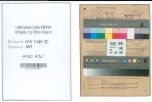 Entnazifizierung Artur Arndt , geb. 25.08.1905 (Finanzbeamter)