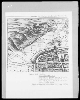 Stadtansicht von Kalkar, Topographia Westphaliae