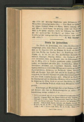 Verein für Heimatschutz.