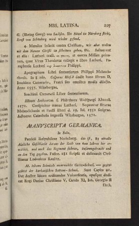 207-222, Manuscripta Germanica