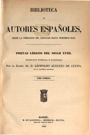Poetas líricos del siglo XVIII, 1