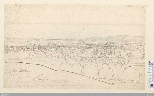 Le Val de Neccar près Cantstatt avec la Vue de toutes villages de Cantstatt jusqu'à Eßlingen