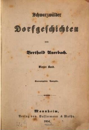 Schwarzwälder Dorfgeschichten, 4