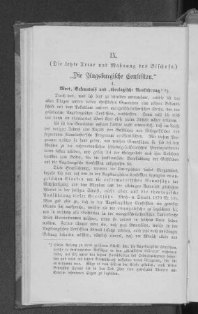 IX. "Die Augsburgische Confession."