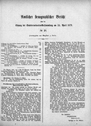No. 20, 24. April 1879