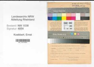 Entnazifizierung Ernst Koebbert , geb. 11.11.1902 (Postbeamter)