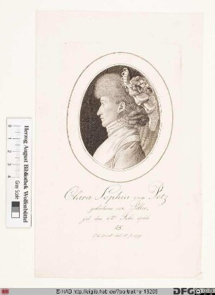 Bildnis Clara Sophia Petz (von Lichtenhof), geb. Peller von Schoppershof