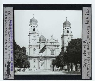 Passau, Dom St. Stephan : Außenansicht von W, Fassade