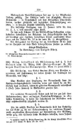 Gesetz, betreffend die Abänderung des §. 3. des Gesetzes vom 19. märz 1860 (Gesetz-Samml. S. 98) wegen Revision der Normalpreise. Vom 11. Juni 1873 : [I. Allgemeine Verhältnisse der Behörden und Beamten]