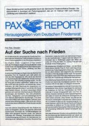 Mitteilungsblatt (Rundbrief) des Deutschen Friedensrates u.a. mit Beiträgen zum Zweiten Golfkrieg und der Rolle der USA an diesem Krieg und zum Völkerrecht - Sachkonvolut
