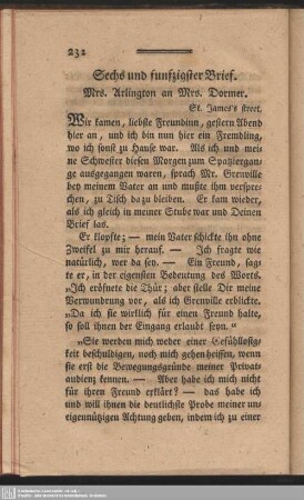 Sechs und funfzigster Brief