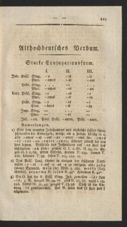 Althochdeutsches Verbum.