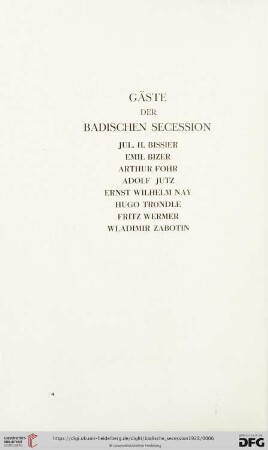 Gäste der Badischen Secession