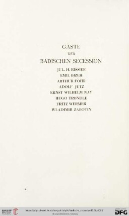 Gäste der Badischen Secession