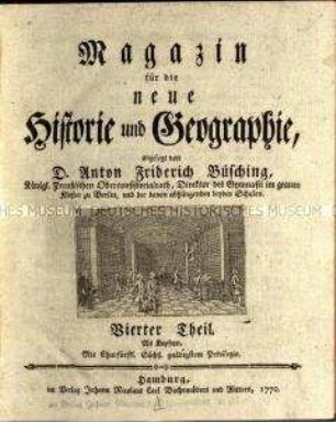 Zeitschrift für neue Geschichte und Geographie