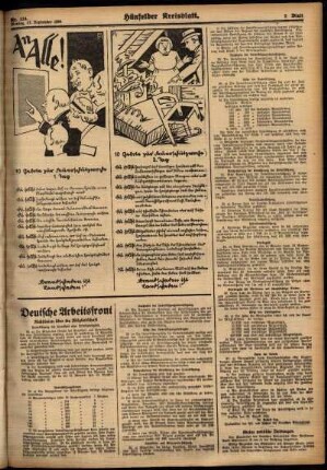 Zweite Ausgabe vom Montag, den 17. September 1934.