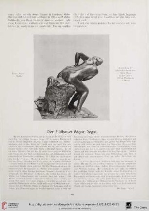 Der Bildhauer Edgar Degas