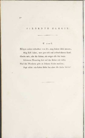 Siebente Elegie.
