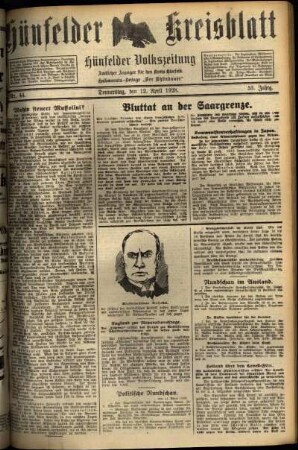 Ausgabe vom Donnerstag, den 12. April 1928.
