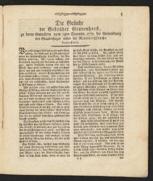 Die Gründe der Gebrüder Gravenhorst, zu deren Gutachten vom 13ten Decembr. 1775. die Anwendung des Glaubersalzes wider die Rindviehseuche betreffend