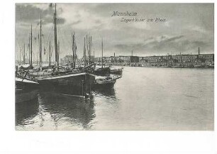 Lagerhäuser am Rhein in Mannheim