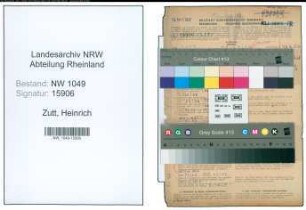 Entnazifizierung Heinrich Zutt , geb. 27.07.1915 (Maschinenschlosser)