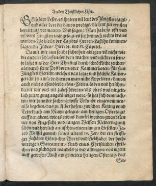 An den Christlichen Läser.