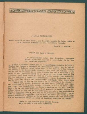 Carta de los autores