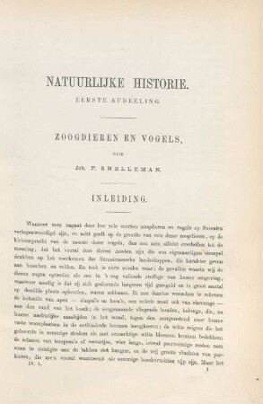 Eerste afdeeling. - Zoogdieren en vogels